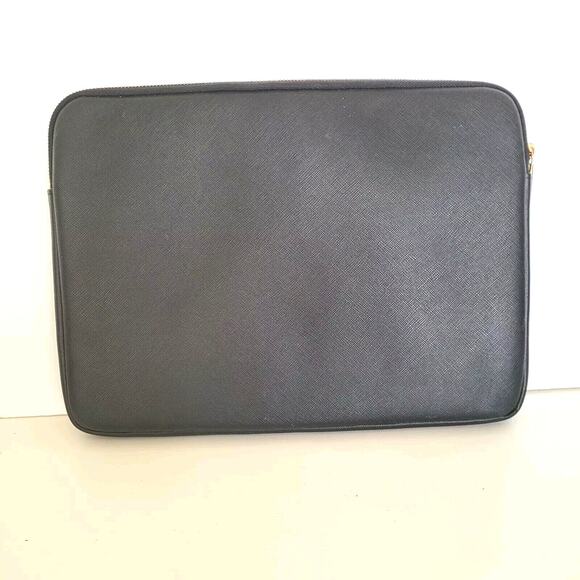 Kate Spade Black Solid Universal Laptop Slim Sleeve Pouch Zip 13" Inch Padded - Picture 2 of 12